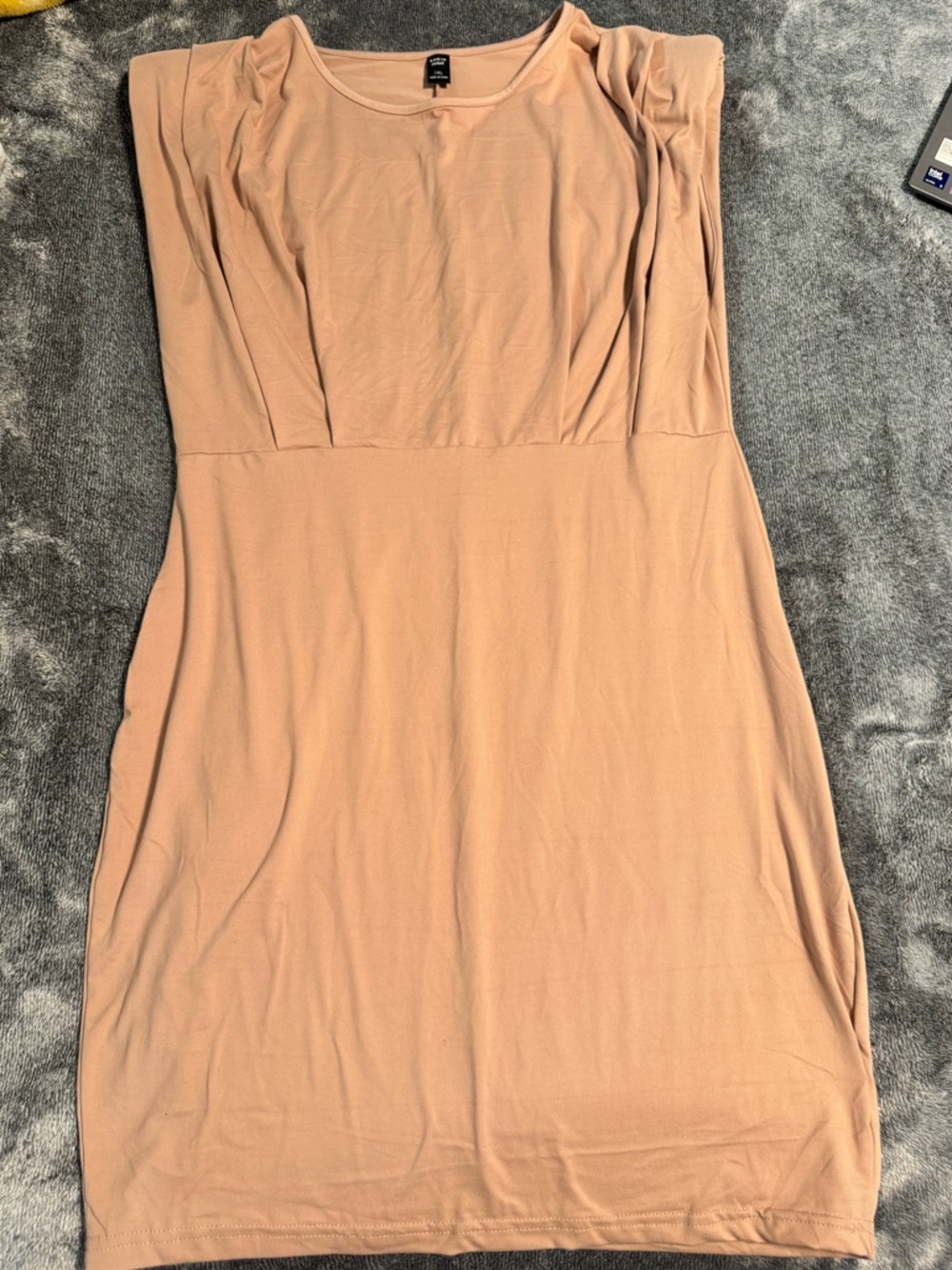 SHEIN Nude/Pink Sleeveless Midi Sheath Dress